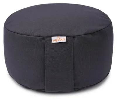 Produktbild von yogabox Meditationskissen BASIC - grau 30 x 30 x 13 cm  Buchweizenschalen