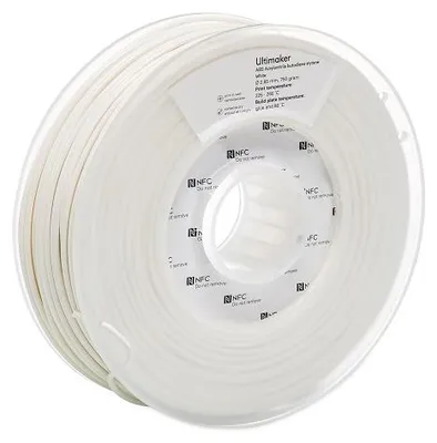Image de ULTIMAKER B.V. Ultimaker ABS - M2560 Blanc 750 - 206127 Filament ABS 2,85 mm Blanc 750 g