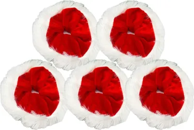 Produktbild von 5 stücke weihnachten haargummi pailletten haar seil gummibänder bobbles weihnachten haarbänder haargummi haargummis pferdeschwanz halter für frauen mädchen (rot)