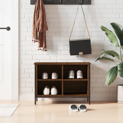Obrázek produktu pro The Living Store Botník hnědý dubový vzhled 69x35x50 cm materiál na bázi dřeva