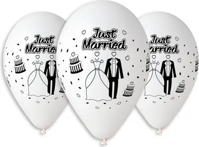 Immagine prodotto di Palloncini GS110 Bianco Matrimonio 5 pz
