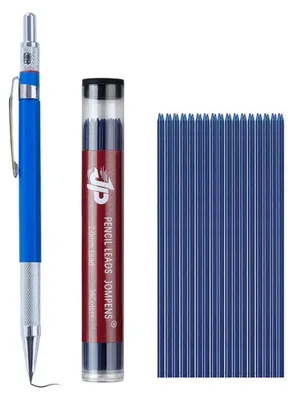 Obrázek produktu pro Sada tužek s grafitovými jádry, 2 mm, 36 barevných náplní, 2B, pro kreslení a psaní, modrá