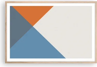 Produktbild von Gerahmtes Poster - Rahmen in heller Eiche - Vier die Farben Abstraktion - 91,5x61 cm - Wand Bild - Wanddeko - Wandbilder - Wandposter - Bilderrahmen - Bilder - Kunstdruck - Wandbild - P2NAA91x61-4234