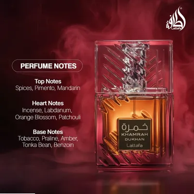 Obrázok produktu pre Lattafa Khamrah Dukhan, Muži, 100 ml, Nádoba na jedno použitie, Tekutý parfém, 1 kusov