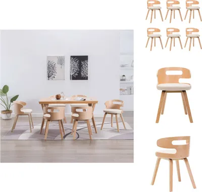 Produktbild von vidaXL Esszimmerstühle 6 Stk. Creme Bugholz und Kunstleder -  Esszimmerstühle