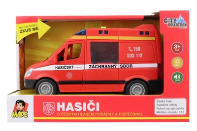 Obrázok produktu pre Hasičské auto na zotrvačníku s reálnym hlasom posádky