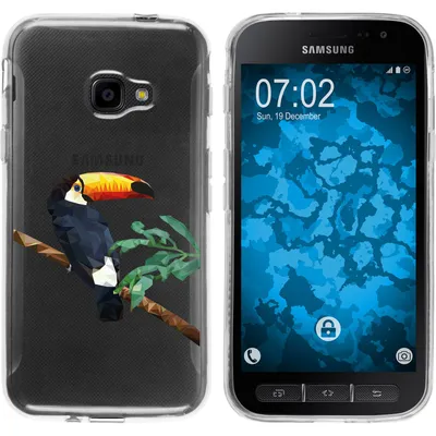 Produktbild von PhoneNatic Case kompatibel mit Samsung Galaxy Xcover 4 / 4s Silikon-Hülle Vektor Tiere M5
