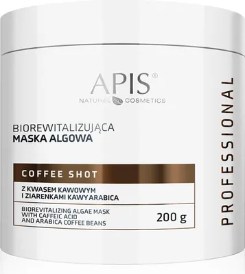 Produktbild von Apis – Coffee Shot – Biorevitalisierende Algen-Gesichtsmaske mit Koffeinsäure und Arabica-Kaffeebohnen 200g