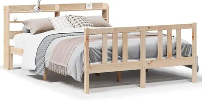 Immagine prodotto di vidaXL Struttura letto con testiera senza materasso 135x190 cm