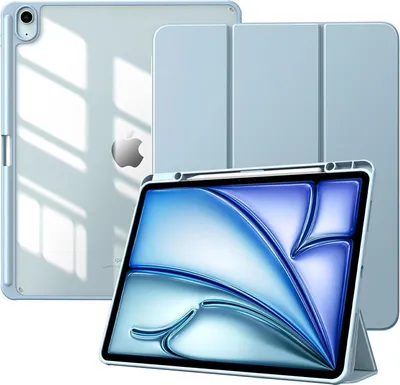 Zdjęcie produktu dla TiMOVO iPad Air 13 cali 2024 Pokrowiec ochronny na pióro przezroczysty błękitny