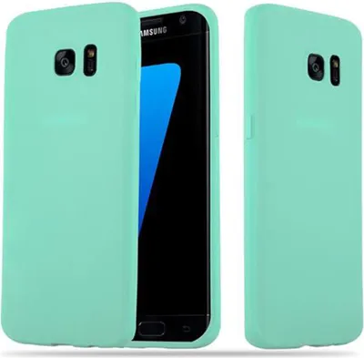 Produktbild von Cadorabo Hülle für Samsung Galaxy S7 EDGE Schutzhülle in Blau Handyhülle TPU Silikon Etui Case Cover