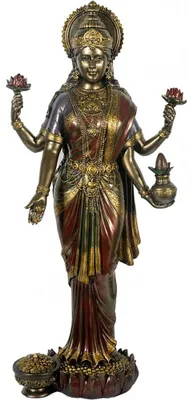 Immagine prodotto di Statua decorativa bronzata - Modello Lakshmi - Statua in bronzo Statua decorativa Decorazione per la casa Statua