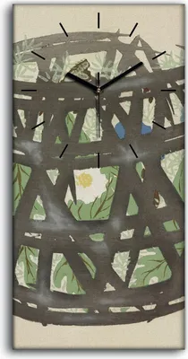 Produktbild von Dekor Leinwand Uhr Wandbilder Geräuschlos 30x60 Gemälde Abstrakte Kunst Blumen - schwarze Hände