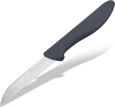 Produktbild von Nirosta Gemüsemesser mit ergonomischem Griff und hochwertiger Edelstahlklinge Ideal für jede Küche, Klingenlänge 18,5 cm, Grau
