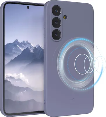 Produktbild von EAZY CASE - Silikonhülle magnetisch für Samsung Galaxy S25 FE, Hülle Silikon, weich stoßfeste Magnet Handyhülle, Schutzhülle mit Kameraschutz, TPU Bumper in Blau
