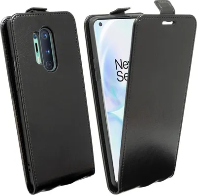 Immagine prodotto di Custodia Flip OnePlus 8 Pro Custodia per telefono cellulare verticale pieghevole protettiva Cover Flip Cover Nero