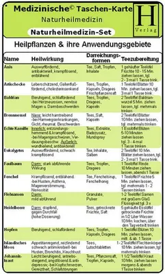 Produktbild von Naturheilmedizin Set. Medizinische Taschen-Karte