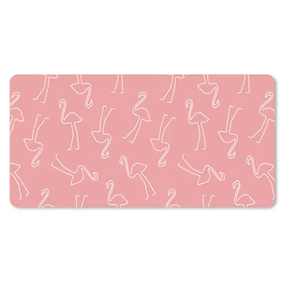 Produktbild von MuchoWow® Mauspad Mousepad Flamingo - Linienkunst - Rosa - Muster 60x30 cm - Mousepads - Maus Mat - Pad - Mausunterlage - Nachhaltig