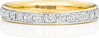 Produktbild von 9 Karat (375) Gold Eternity Damen - Diamant Trauring/Ehering/Hochzeitsring Brillant-Schliff 0.52 Karat GH - SI3-I1, 49 (15.6); TRS187669KYRSJ