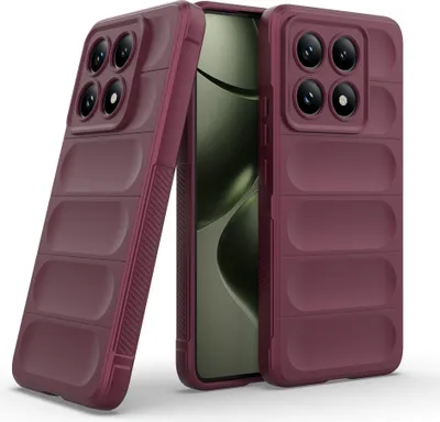 Produktbild von Handy Hülle für Xiaomi 14T Grip Case Cover Schutzhülle Softgrip Farbe: Burgunder Rot