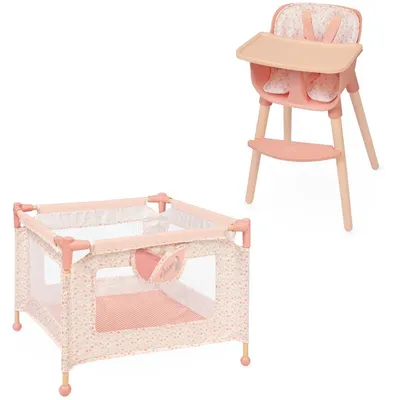 Puppen-Hochstuhl rosa, für Puppen bis 36 cm, Kunststoff