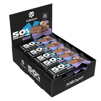 Obrázok produktu pre Polleo Sport 50% proteínová tyčinka, 15 x 50 g - Choco Crisp