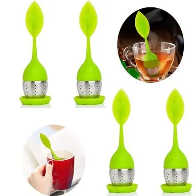 Produktbild von Teesieb 4 Stück Edelstahl-Silikon-Tee-Ei-Sieb-Brauer