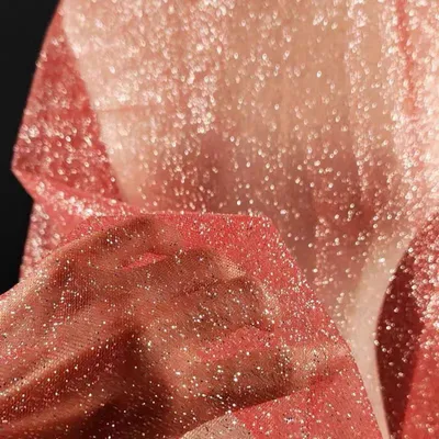 Glitter Tüll Stoff 1 Yard 150 cm Breite Organza mit Pailletten Weiß