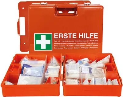Produktbild von Verbandkoffer SAN DIN 13169 mit Wandhalterung