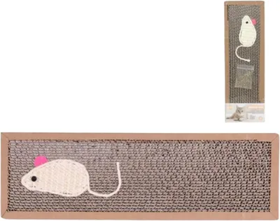Produktbild von Kratzbrett für Katzen aus Pappe, 6 Stück, 38 x 12.5 x 2 cm, mit Katzenminze, für Krallenpflege