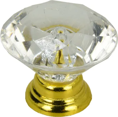 Produktbild von Runder Möbelknopf Aurora in Gold - Elegante, funkelnde Akzentuierung für Schränke und Kommoden im glamourösen Stil.