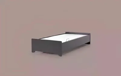 Obrázok produktu pre Dizajnové postele detská posteľ čierna posteľ posteľ pre mladých drevený nábytok 100x200cm postele