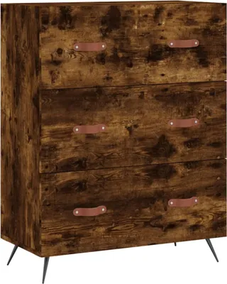 Productafbeelding van vidaXL Kommode, gerookt eikenfineer, 69,5 x 34 x 90 cm, houtvezelplaat