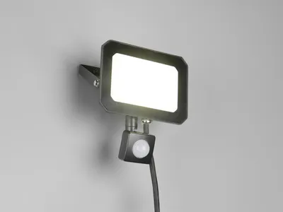 Produktbild von LED Fluter zur Fassadenbeleuchtung, Strahler mit Bewegungsmelder, 30Watt Schwarz