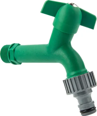 Produktbild von tecuro KTW-Auslaufventil 1/2 Zoll mit Steckkupplung, grün