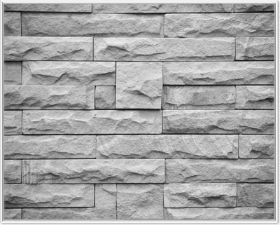 Produktbild von Wallario Wandbild Steinwand grau, Größe: 40,30 x 50,30 cm, Poster mit weißem Aluminiumrahmen