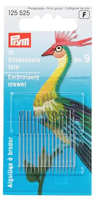 Sticknadeln, Stahl, 0,60 x 35 mm, silber, 16 Stück