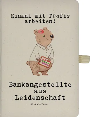 Produktbild von Mr. & Mrs. Panda Journal Bankangestellte Leidenschaft - Transparent - Geschenk, Lustig, Spruch, Adressbuch, Notizbuch Hardcover, Jubiläum, Witzig, Beruf, Tagebuch, Kladde
