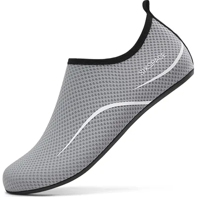 Produktbild von Badeschuhe Wasserschuhe Aquaschuhe Schnell Trocknend Slip-on Atmungsaktiv Grau 47 EU