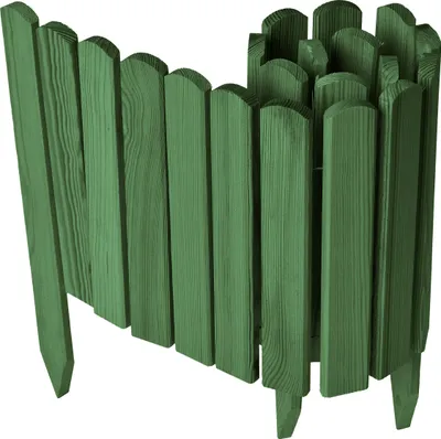 Produktbild von Garronda Beeteinfassung Holz Rollzaun Gartenzaun imprägniert Flexibler Rollborder Rasenkante  Länge: 100 cm (Dunkelgrün, Höhe: 30 cm)