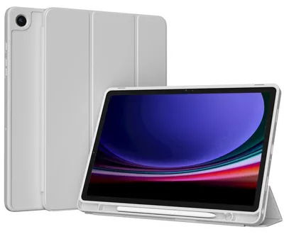 Imagen del producto de Funda Smart de Silicona tipo Libro para Samsung Galaxy Tab A9 Plus - Gris