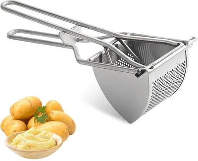 Productafbeelding van Aardappelstamper Roestvrij Staal - Pureestamper - Aardappelpers - Groentepuree - Multifunctioneel - Ideaal voor koken