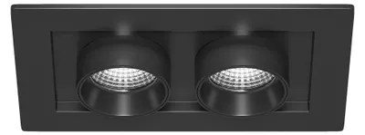 Produktbild von Mini Oxo Einbau-LED-Strahler Schwenkbar Rechteckig 12W 42º Switch-Technologie 2700K/3200K/4000K Matt Schwarz Finish Modell RECT 2 Beleuchtung