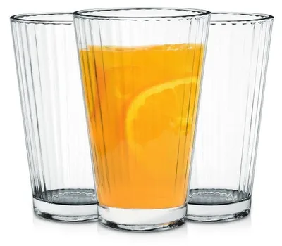Immagine prodotto di Tre bicchieri alti da 270 ml - vetro spesso e trasparente