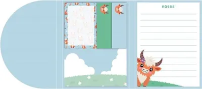 Produktbild von Notizbuch-Set Kuh - ca. 12 x 9 x 0,8 cm