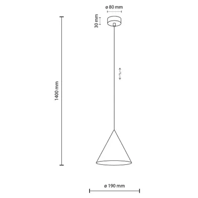 Immagine prodotto di Lampada a sospensione CONO BRICK 10076 TK Lighting