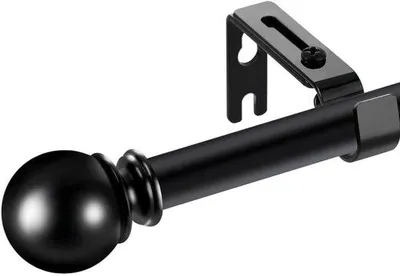 Obrázok produktu pre Čierna závesná tyč 70–270 cm s 2 držiakmi