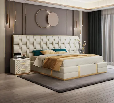 Produktbild von Bett Polster Design Luxus Doppel Betten Schlaf Zimmer Hotel Bett Neu