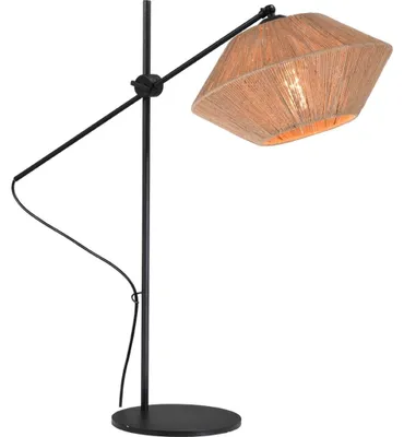 Productafbeelding van Verstelbare tafellamp Bicono met touwkap Ø 35cm