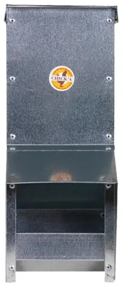 Produktbild von Geflügelfutterautomat mit Regenschutz | verzinkter Stahl (18 L)